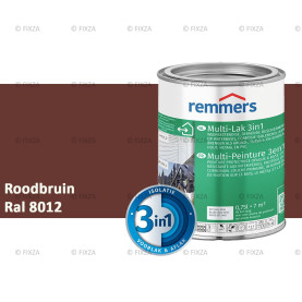 Multi- Lak 3in1 RAL 8012 Roodbruin - lakverf voor Hout, Metaal en Kunststof