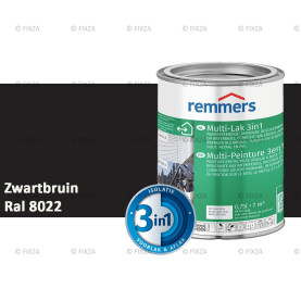 Multi- Lak 3in1 RAL 8022 Zwartbruin - lakverf voor Hout, Metaal en Kunststof