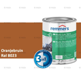 Multi- Lak 3in1 RAL 8023 Oranjebruin - lakverf voor Hout, Metaal en Kunststof