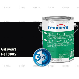 Multi- Lak 3in1 RAL 9005 Gitzwart - lakverf voor Hout, Metaal en Kunststof