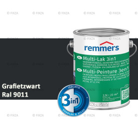 Multi- Lak 3in1 RAL 9011 Grafietzwart - lakverf voor Hout, Metaal en Kunststof