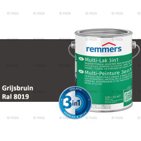 Multi- Lak 3in1 RAL 8019 Grijsbruin - lakverf voor Hout, Metaal en Kunststof
