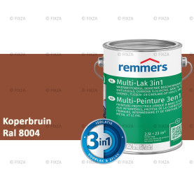 Multi- Lak 3in1 RAL 8004 Koperbruin - lakverf voor Hout, Metaal en Kunststof