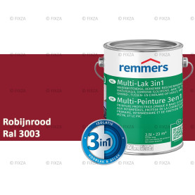 Multi- Lak 3in1 RAL 3003 Robijnrood - lakverf voor Hout, Metaal en Kunststof