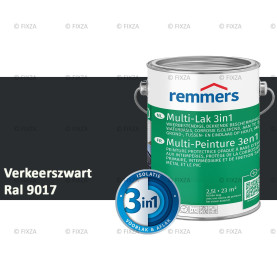 Multi- Lak 3in1 RAL 9017 Verkeerszwart - lakverf voor Hout, Metaal en Kunststof