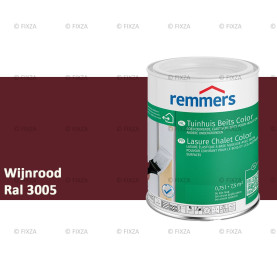Tuinhuis beits Color RAL 3005 Wijnrood, voor Hout, Metaal en Kunststof