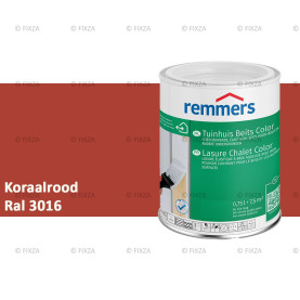Tuinhuis beits Color RAL 3016 Koraalrood, voor Hout, Metaal en Kunststof