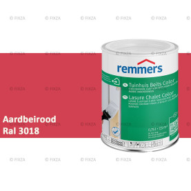 Tuinhuis beits Color RAL 3018 Aardbeirood, voor Hout, Metaal en Kunststof