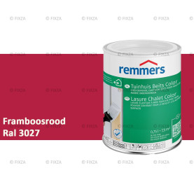 Tuinhuis beits Color RAL 3027 Framboosrood, voor Hout, Metaal en Kunststof