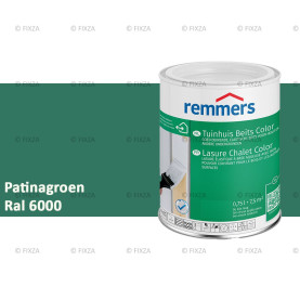 Tuinhuis beits Color RAL 6000 Patinagroen, voor Hout, Metaal en Kunststof