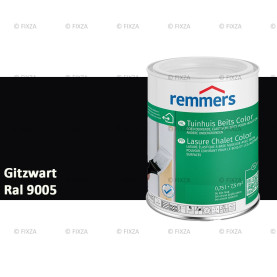 Tuinhuis beits Color RAL 9005 Gitzwart, voor Hout, Metaal en Kunststof