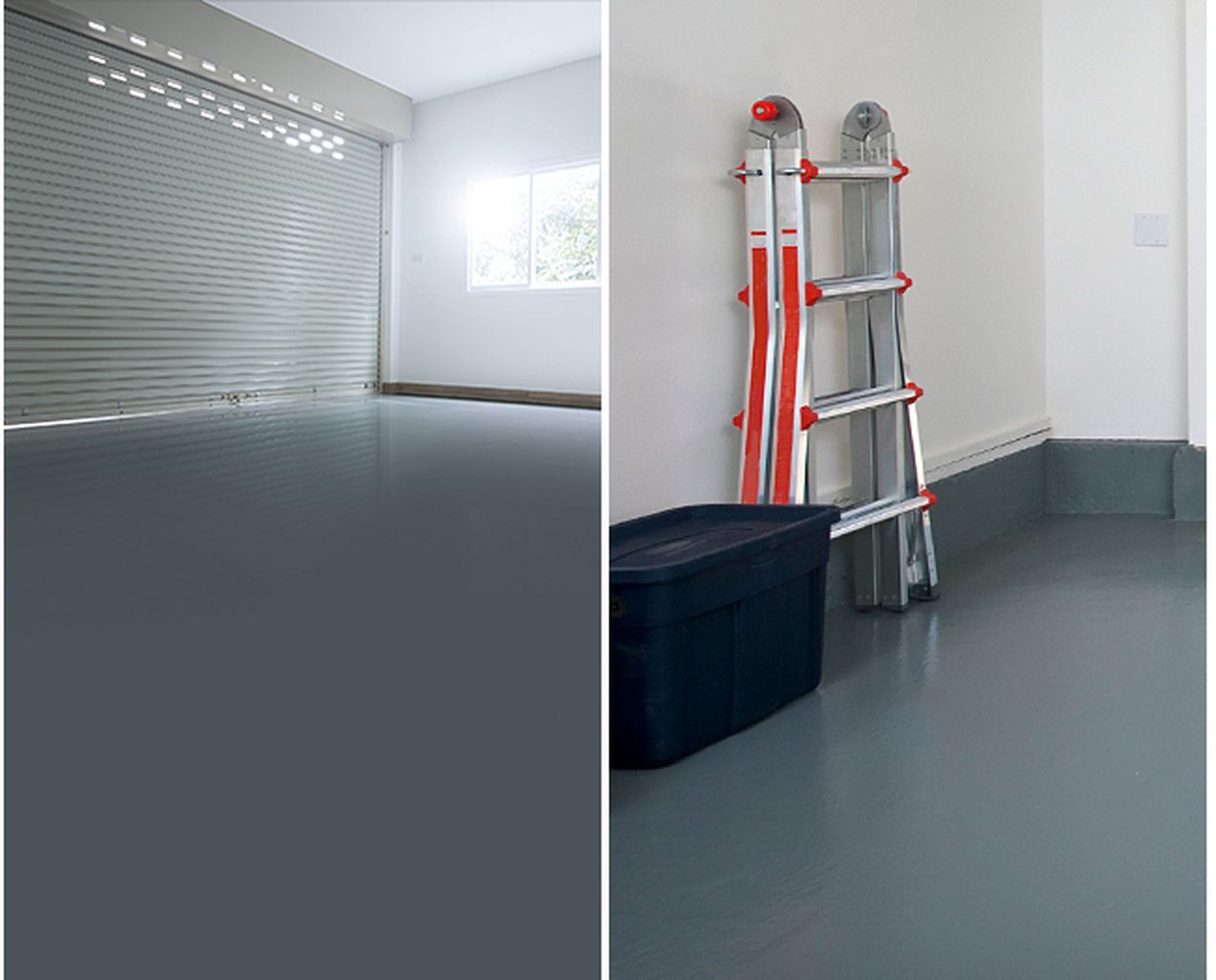 Betonvloer verf in antraciet grijs