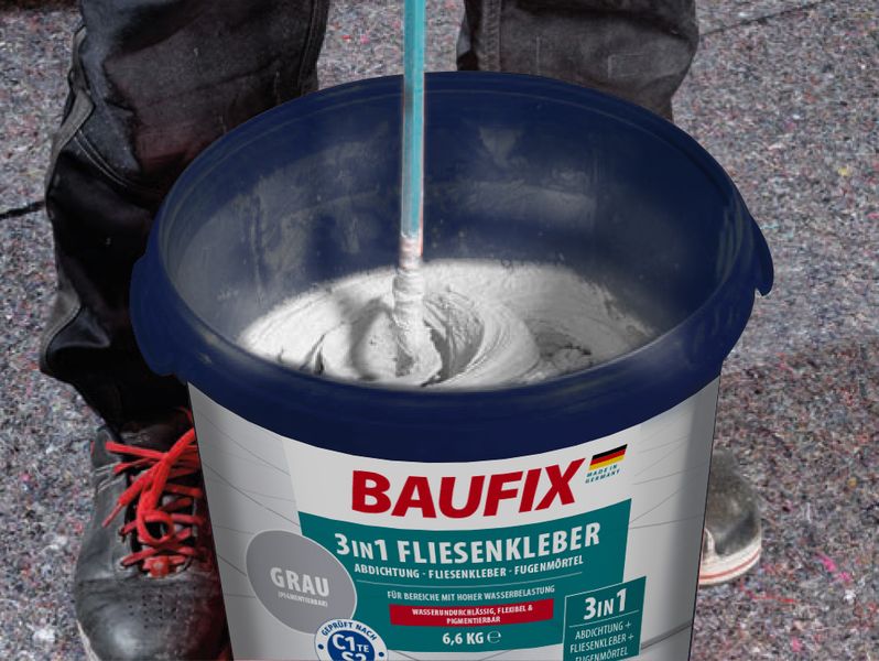 Aanmegnen van de tegellijm